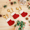 Miniatyrbillede 1 af 5: Sæt med 3 julebestikposer - julestrømper, køkken Cu