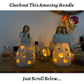 Miniatyrbillede 4 af 5: Gaver til mor fra datter - Statuelysholder med flimrende LED-lys