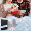Miniatyrbild 5 av 5: Stickade handskar Fingerless handskar Halvfingerhandskar med fällbar topp