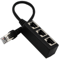 Miniatyrbild 2 av 2: Nätverksadapterkabel 1 till 3 portar Ethernet, nätverkskabeldelare, Ethernet-förlängningskabel 1 till 3