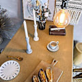 Miniatyrbilde 2 av 4: Rektangulære duker, vaskbare, for bordtrykk. Rektangulær duk for kjøkken, spisestue, lin, Thanksgiving, jul, høstdekorasjon (