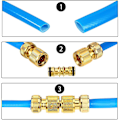 Miniatyrbillede 3 af 5: 2 Pak Messing Have Slange Fittings Til Have Slangehane Dobbelt Han Messing