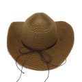 Miniatyrbillede 5 af 6: Cowboyhat til kvinder og mænd, westernhat med bred skygge og rem