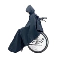 Miniatyrbild 1 av 5: Rullstolsregnskydd (Termiskt innerfoder) Rullstolsväska Vattentät Poncho för Rullstolsregn Cape för Rullstol Marinblå