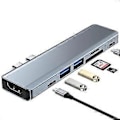 Miniatyrbillede 3 af 4: Dobbelt-hovedet PD Adapter -kompatibel PD Data Port Hub Thunderbolt 3 Usb Type C Hub