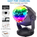 Miniatyrbilde 5 av 5: Festelys Discokulelys med fjernkontroll, bærbar lydaktivert discolys 7 moduser USB-drevet RGB stroboskoplampe