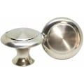 Miniatyrbillede 1 af 3: 20 stk. Metal Skuffegreb Satin Rustfrit Stål Look Køkken Skab Dør Knopper Sølv Runde Møbelgreb