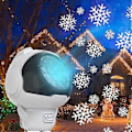 Miniatyrbillede 4 af 5: Rotary Dynamisk Projektion LED Lys Roterbar High-Definition Sne Projektor til Hjemme Atmosfære Skabelse Snowflake