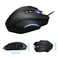 Miniatyrbillede 2 af 5: Gaming-mus, 12 programmerbare gaming-knapper, 16400 DPI gaming-mus