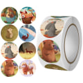 Miniatyrbillede 1 af 5: 500 stk. Themed Seal Stickers - Søde Dyr, Gavemærke Stickers, C