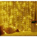 Miniatyrbild 5 av 5: Fönstergardin ljusslinga 300 LED 8 belysningslägen Ljus fjärrkontroll USB-driven Vattentät (varmvit) 3*3m（3*2M）