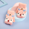 Miniatyrbillede 2 af 5: Børne Småbørn Søde Renser Fleece Foret Handsker Konvertible Flip Top Fingerløse Luffer Til Drenge Piger