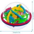 Miniatyrbillede 4 af 4: Labyrintkugle 3d Interaktivt Labyrintspil (12cm,4.7&#39;&#39;) Med 100 Udfordrende Barrierer - Til Aldre 9 Og Deropad