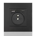Pikkukuva 1 / 5: Ranskalainen pistorasiapaneeli Type-c+USB16A Type 86, pistorasioiden määrä: 2 h