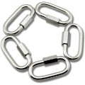 Miniatyrbillede 1 af 5: M6 Rustfrit Stål Hurtigkobling D-formet Karabinhage Kædelinks 5stk(