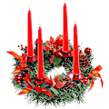 Miniatyrbilde 1 av 5: Furu Juleadventkrans med Kongler Bær Adventkrans