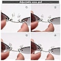 Pikkukuva 2 / 4: Miesten retrotyyliset pyöreät klipsikiinnitteiset nenälasit Matrix Morpheus -elokuvan kehyksettömät aurinkolasit Black And Gray Lens