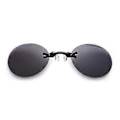 Pikkukuva 1 / 4: Miesten retrotyyliset pyöreät klipsikiinnitteiset nenälasit Matrix Morpheus -elokuvan kehyksettömät aurinkolasit Black And Gray Lens