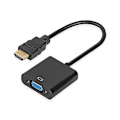 Miniatyrbillede 2 af 2: Hdmi til VGA-adapter med lyd, guldbelagt 1080p HDMI-han til VGA-hun videokonverter til computer, stationær, bærbar, pc, skærm, projektor, hdtv, chromeb