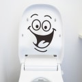 Miniatyrbilde 1 av 5: 2 baderom smiley-ansikt klistremerker, morsomme DIY veggklistremerker på badet