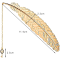 Pikkukuva 3 / 5: Kirjanmerkki, 11,4*2,3cm Metalliset kirjanmerkit Sulkakirjanmerkit Kirjanmerkki