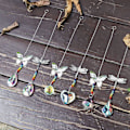 Miniatyrbillede 4 af 4: 6 stk. Krystalkugleprisme Vindue Visir Regnbuemager Sommerfugl Dragonfly Vedhæng