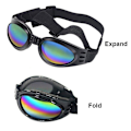 Miniatyrbillede 3 af 5: 2 stk. Hunde Goggles, Justerbar Rem Hunde Goggles Øjenbeskyttelse Til Rejser Ski, Uv-beskyttelse Vandtæt（B）