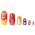 Miniatyrbild 2 av 5: Söta rävdockor Nesting Dolls Matryoshka docka Handgjorda trädockor för barn Jul födelsedagspresent, set med 6