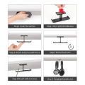 Miniatyrbilde 2 av 5: Hodetelefonholder Stativ Stick-On Hodetelefon Henger Dual Universal Metall