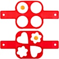 Miniatyrbillede 1 af 5: 2 stk. silikone pandekageform, non-stick kageform til omelet pandekage