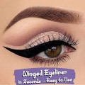 Miniatyrbillede 3 af 5: 4-farvet vingeformet eyeliner-sæt, vandtæt eyeliner-stempelværktøj, blå, lilla, sort, brun