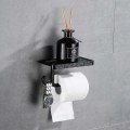 Pikkukuva 1 / 5: WC-paperiteline seinälle kiinnitettävä WC-paperiteline WC-paperirulla musta pronssi väri