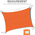 Miniatyrbild 5 av 5: 2 x 3 m Orange Rektangulär Skuggskydd, Vattentät UV-Resistent Markis