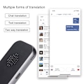 Miniatyrbillede 2 af 5: Tovejs stemmefoto-oversætter, Bluetooth 4.2 realtids-oversættelsesenhed, 70 sprog ultratynd lommeoversætter (sort)