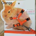 Miniatyrbillede 1 af 4: Blødt sele til kæledyr, kanin, justerbar sele til kanin, træktov til løb og gåture (orange)