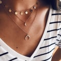 Miniatyrbillede 5 af 5: 2 stk. Guld Sol Måne Vedhæng Choker Halskæde Glitter med Krystal til Kvinder Piger