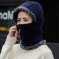Miniatyrbillede 4 af 5: Vinter varm balaclava hat, elastisk halsvarmer hue, ansigtsmaske