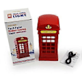 Miniatyrbilde 2 av 4: Retro London Telefonkiosk Lampe Nattlys Nøkkel Sensor USB Lader Nattbords LED Bordbelysning