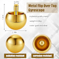 Miniatyrbild 3 av 5: 2 st metall snurrande topp metall vändbar topp barn snurrande topp leksak (guld, silver)
