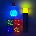 Miniatyrbillede 3 af 3: Minecraft Game Device Miners Genopladelig Lampe Nattelys Lommelygte