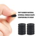 Miniatyrbillede 4 af 5: 100 stk. Silikone Stopper til Snoretræk Elastisk Reb Plast Snor Justeringsspænde Elastisk Justeringsspænde Tråd Hvid