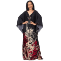 Miniatyrbillede 1 af 5: Dame Print Maxi Kjole Flagærme Strandkjole Plus Size Sommerkjole Strandtøj Kaftan Cover-ups Dn0510