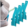 Pikkukuva 1 / 5: 4 kpl Lazy Shoes Helper - Helppoja kenkien pukemiseen, Kannettava kengännostin miehille, naisille ja lapsille (Sininen)