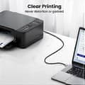 Miniatyrbillede 2 af 5: USB C til B BM-kabel, printertilslutning TypeC til USB B-ledning til PC, bærbar computer til printer, scannereledning 0.3 m