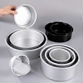 Miniatyrbillede 2 af 3: 6 tommer, 8 tommer, 10 tommer anode levende bundform mousse chiffon kage rund form højde bageudstyr