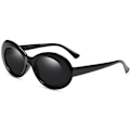 Pikkukuva 1 / 3: Retro Oval Goggle Aurinkolasit, Vintage Clout Aurinkolasit Unisex
