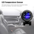 Miniatyrbild 3 av 5: Led Digital Bil Lastbil Vatten Temp Mätare Temperatur Sensor Voltmeter Spänning 2 I 1 12.0v 24v