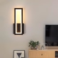 Miniatyrbillede 3 af 5: LED væglamper indendørs, sort moderne enkel rektangulær væglampe