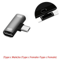 Miniatyrbillede 1 af 5: Dobbelt Type C Usb-c Hovedtelefon Hovedtelefon Lyd Opladning Oplader Adapter Splitter