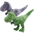 Miniatyrbillede 1 af 5: 2 stk. Udstoppede Dinosaur Plys Dyr 3D Tegneserie Plys Legetøj T-Rex Tyran